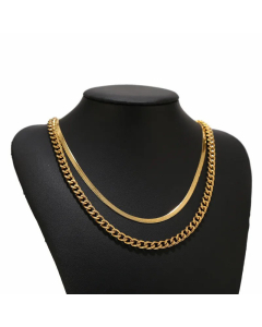 Casual Plain Solid Color Curby Chain Titanium Steel Plating Necklace