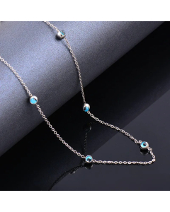 Simple Style Eye Stainless Steel Plating Necklace Colorza