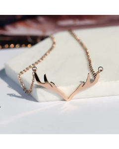 Minimalist Water Drop Smile Love Inlay Pearls Rhinestones Pendant Titanium Steel Necklace Colorza