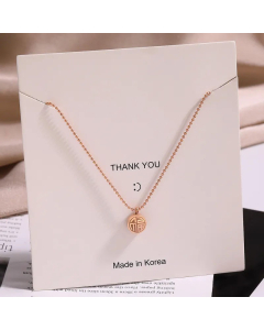 Non-Fading Balloon Dog Double Heart Pendant Stainless Steel Necklace