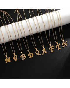 Fashion Letter Pendent Stainless Steel Plating Necklace Colorza