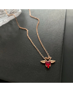 Classic Swan Star Titanium Steel Inlay Artificial Gemstones Pendant Necklace Colorza
