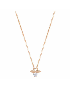 Classic Swan Star Titanium Steel Inlay Artificial Gemstones Pendant Necklace Colorza