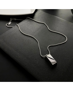Casual Plating Square Titanium Steel Pendant Necklace Colorza