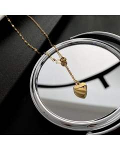 Sweet Love Heart Shape Plating Simplicity Necklace Titanium Steel