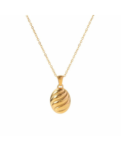 Fashion Plating Geometric Stainless Steel Pendant Necklace