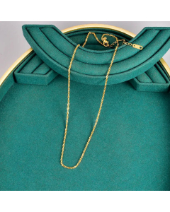 Plain Solid Color Titanium Steel Gold Plated Necklace Colorza