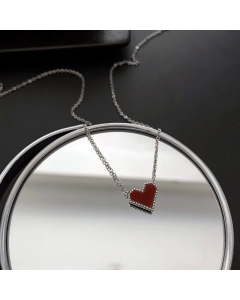 Sweet Heart Shape Pendent Titanium Steel Plating Necklace