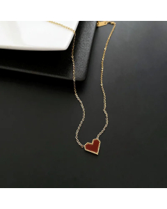 Sweet Heart Shape Pendent Titanium Steel Plating Necklace