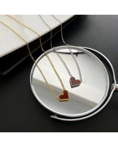 Sweet Heart Shape Pendent Titanium Steel Plating Necklace