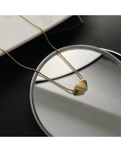 Non-Fading Heart Shape Pendent Titanium Steel Plating Necklace