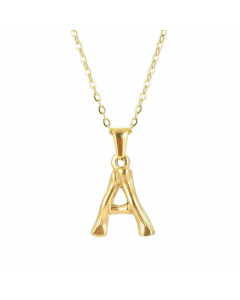 Fashion Letter Stainless Steel Pendant Necklace Plating Colorza