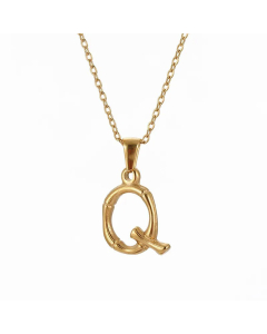 Fashion Letter Stainless Steel Pendant Necklace Plating Colorza