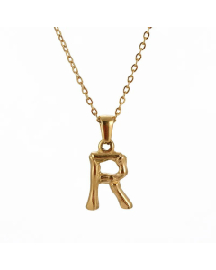 Fashion Letter Stainless Steel Pendant Necklace Plating Colorza