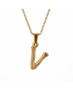 Fashion Letter Stainless Steel Pendant Necklace Plating Colorza