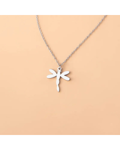Fashion Dragonfly Pendant Stainless Steel Necklace Colorza
