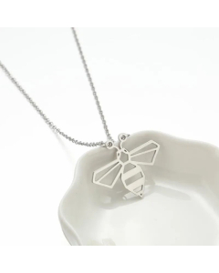 Fashion Hollow Out Bee Stainless Steel Pendant Necklace Colorza
