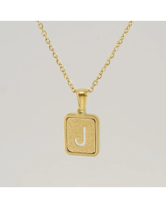 Fashion Square Letter Stainless Steel Plating Pendant Necklace Colorza 