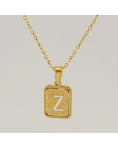 Fashion Square Letter Stainless Steel Plating Pendant Necklace Colorza 