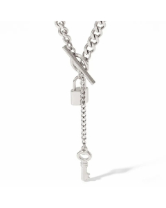 Punk OT Buckle Key Lock Stainless Steel Plating Necklace