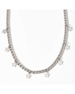 Casual Star Tassel Stainless Steel Plating Necklace Colorza