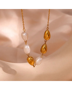 French Style Water Drop-Shaped Beads Freshwater Pearl Pendant Necklace Wholesale