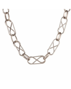 Solid Color Stainless Steel Chain Gold Plated Necklace-Steel Color-01