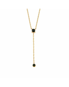 Minimalism Diamond Tassel Stainless Steel Plating Zircon Sweater Chain Necklace