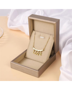 Simple Style LOVE Letter Tassel Titanium Steel Necklace