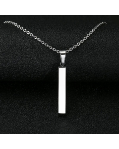 Casual Square Plating Pendant Titanium Steel Necklace Colorza