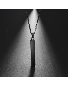 Casual Square Plating Pendant Titanium Steel Necklace Colorza