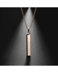 Casual Square Plating Pendant Titanium Steel Necklace Colorza