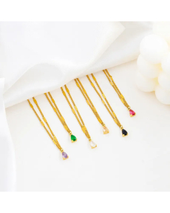 Minimalism Water Droplets Pendant Stainless Steel Plating Necklace