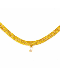 Luxurious Square Rhinestone Stainless Steel Inlaid Zircon Pendant Necklace