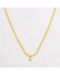 Minimalism Round Eye Enamel Stainless Steel Pendant Necklace