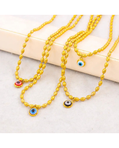 Fashion Geometric Eye Stainless Steel Pendant Necklace_colorza_3