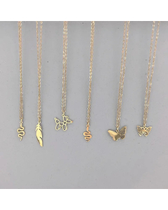 Sweet Animal Flower Titanium Steel Plating Snake Butterfly Pendant Necklace