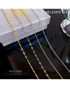 Plain Solid Color LiP Chain Stainless Steel Plating O-Ring Chain Necklace