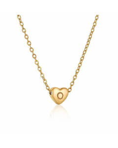 Minimalism Plating Letter Heart Shape Titanium Steel Necklace Colorza