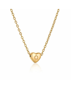 Minimalism Plating Letter Heart Shape Titanium Steel Necklace Colorza
