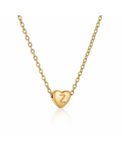 Minimalism Plating Letter Heart Shape Titanium Steel Necklace Colorza