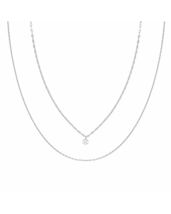 Classic Solid Color Inlay Artificial Gemstones Layered Titanium Steel  Necklaces Colorza