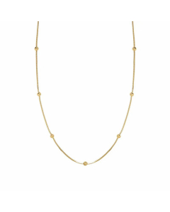 Plain Solid Color Beads Chain Titanium Steel Necklace Colorza