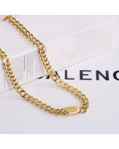 Casual Solid Color Curby Chain Titanium Steel Plating Necklace 