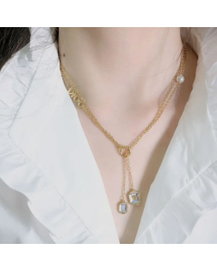 Fashion Star Tassel Titanium Steel Pendant Necklace Wholesale