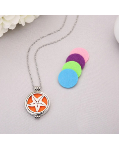 Casual Hollow Out Round Stainless Steel Pendant Necklace Colorza