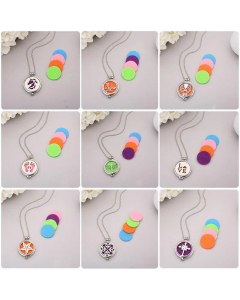 Casual Hollow Out Round Stainless Steel Pendant Necklace Colorza