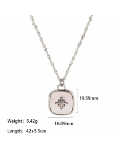 Fashion Gold Plated Shell Star Stainless Steel Titanium Steel Pendant Necklace