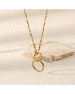 Minimalism Round Stainless Steel Pendant Necklace Colorza 