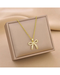 Fashion Letter Square Heart Shape Titanium Steel Enamel Artificial Pearls Rhinestones Necklace Colorza